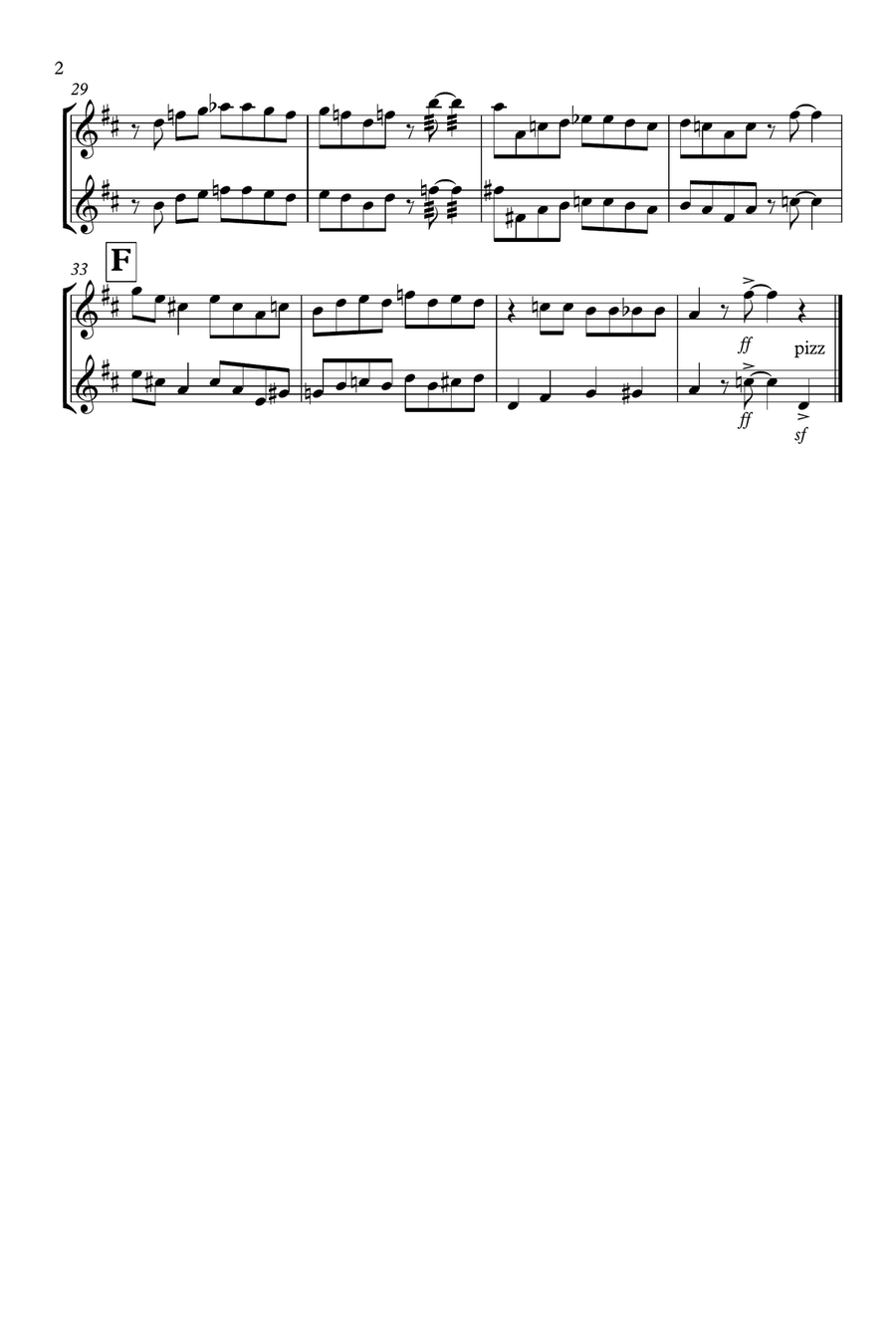 Blues Duet for Violin String Duet scores gallery preview page 2
