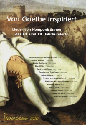 Book cover for Inspired by Goethe. Lieder by women composers of the 18. And 19. Centuries.