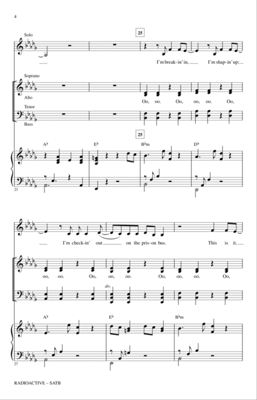 Radioactive Radioactive 4-Part scores gallery preview page 3