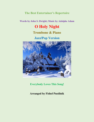 Book cover for Piano Background for "O Holy Night"-Trombone and Piano