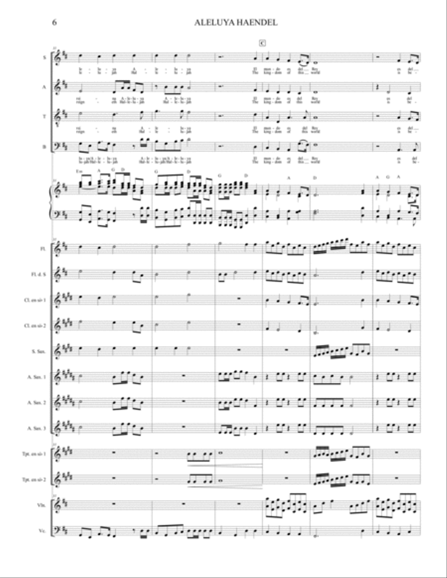HALLELUJAH/ALELUYA George F Haendel SCORE Chamber Orchestra scores gallery preview page 6