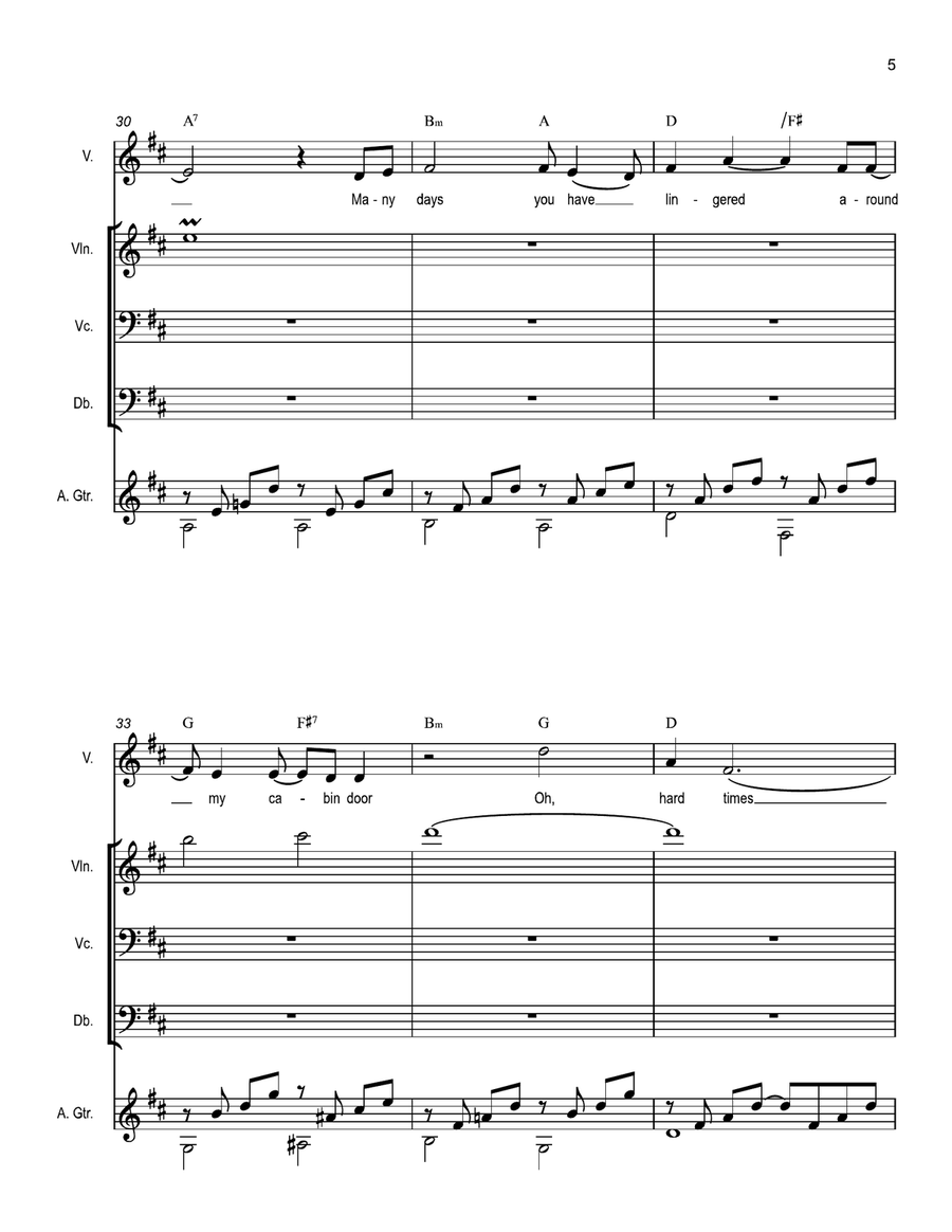 Hard Times Come Again No More (arr.) Small Ensemble scores gallery preview page 5