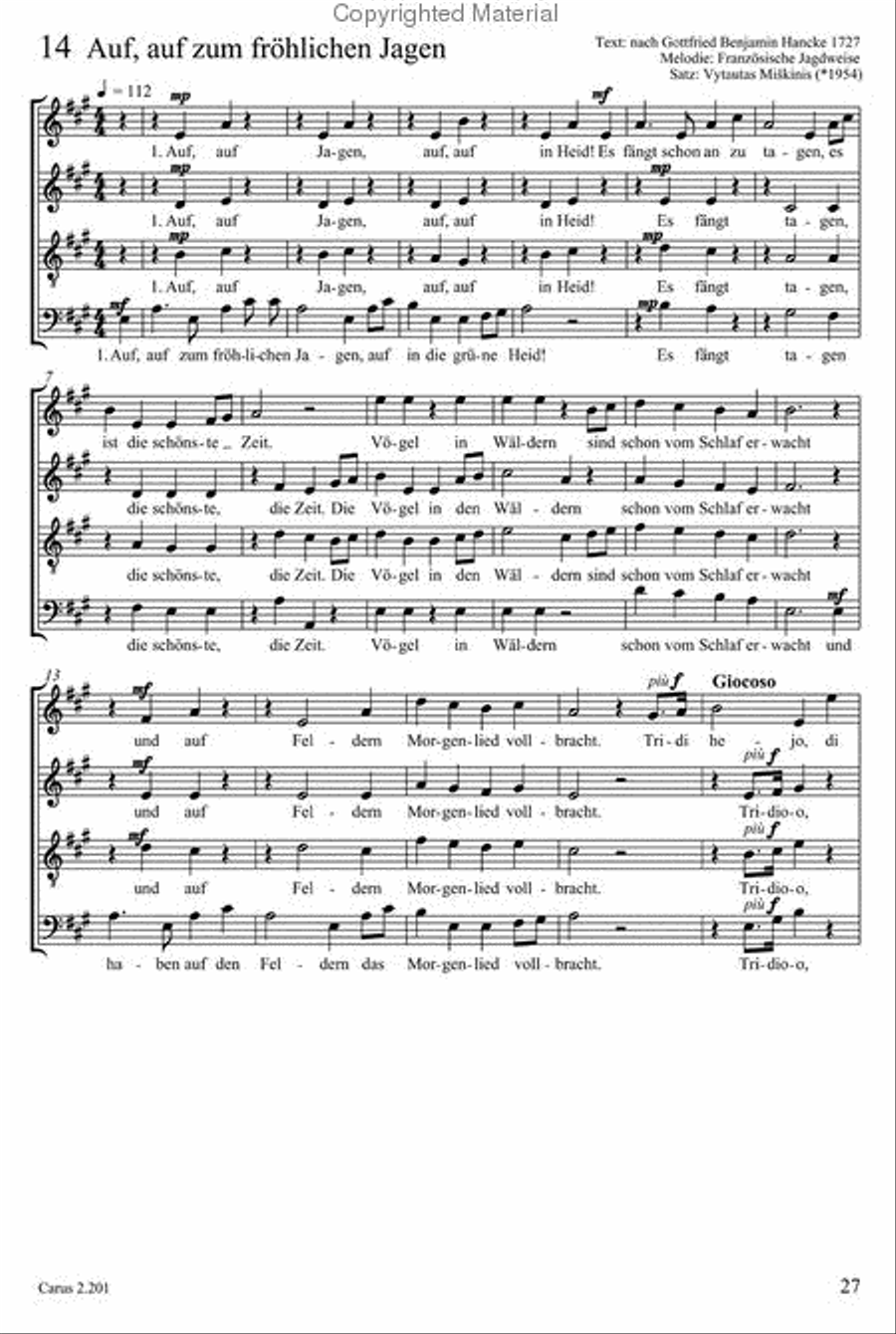 Lore-Ley: Choral collection German Folk Songs (Lore-Ley. Chorbuch Deutsche Volkslieder) 4-Part scores gallery preview page 3