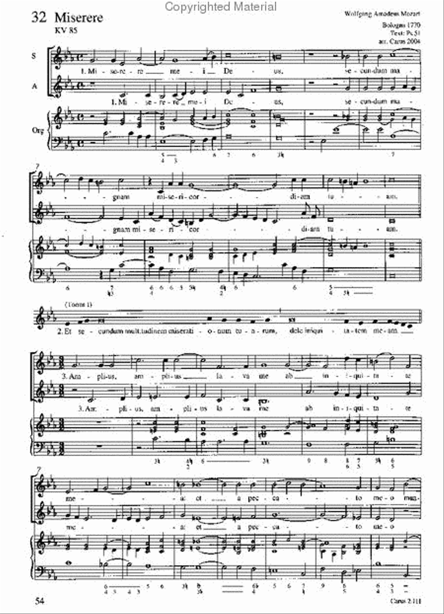 Chorbuch Mozart/Haydn I (geistliche Werke SSA / TTB) SSA scores gallery preview page 2
