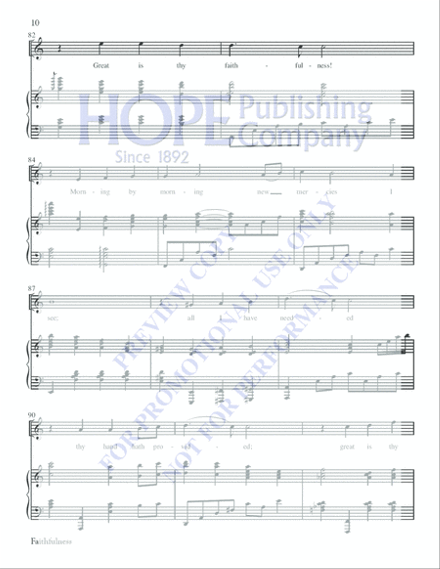 Faithfulness Faithfulness 4-Part scores gallery preview page 10
