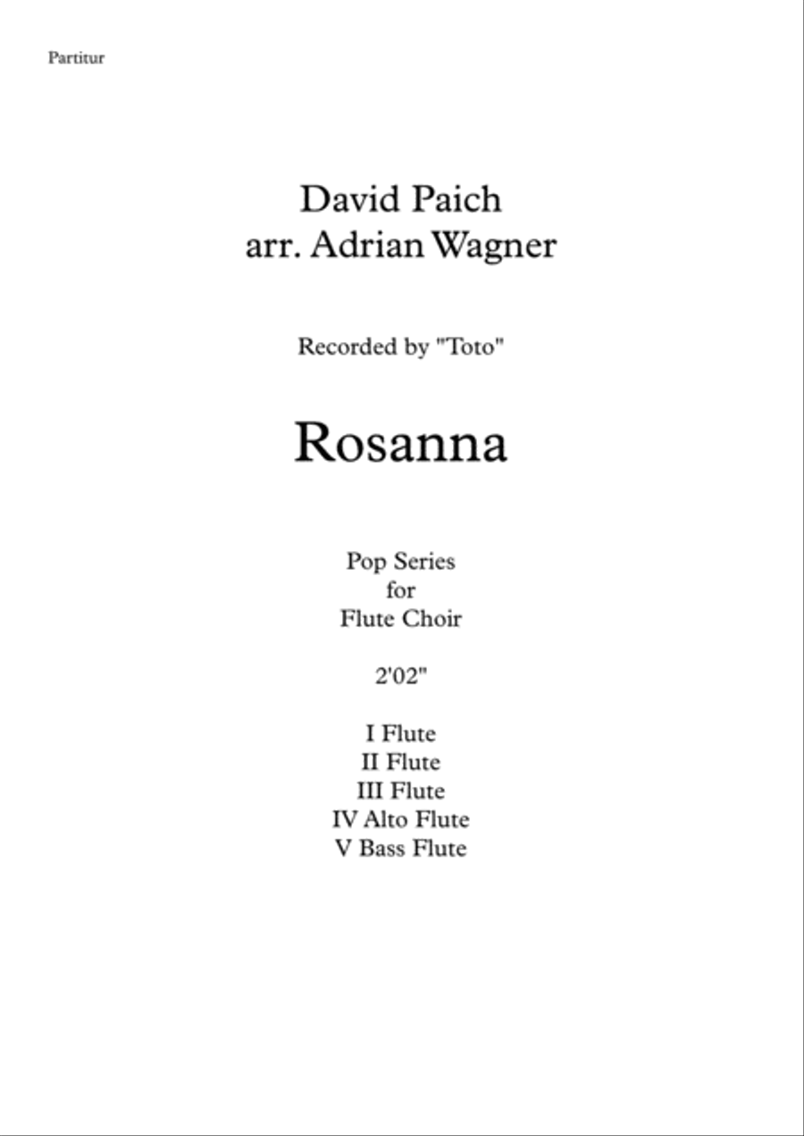 Rosanna Rosanna Flute Choir scores gallery preview page 2