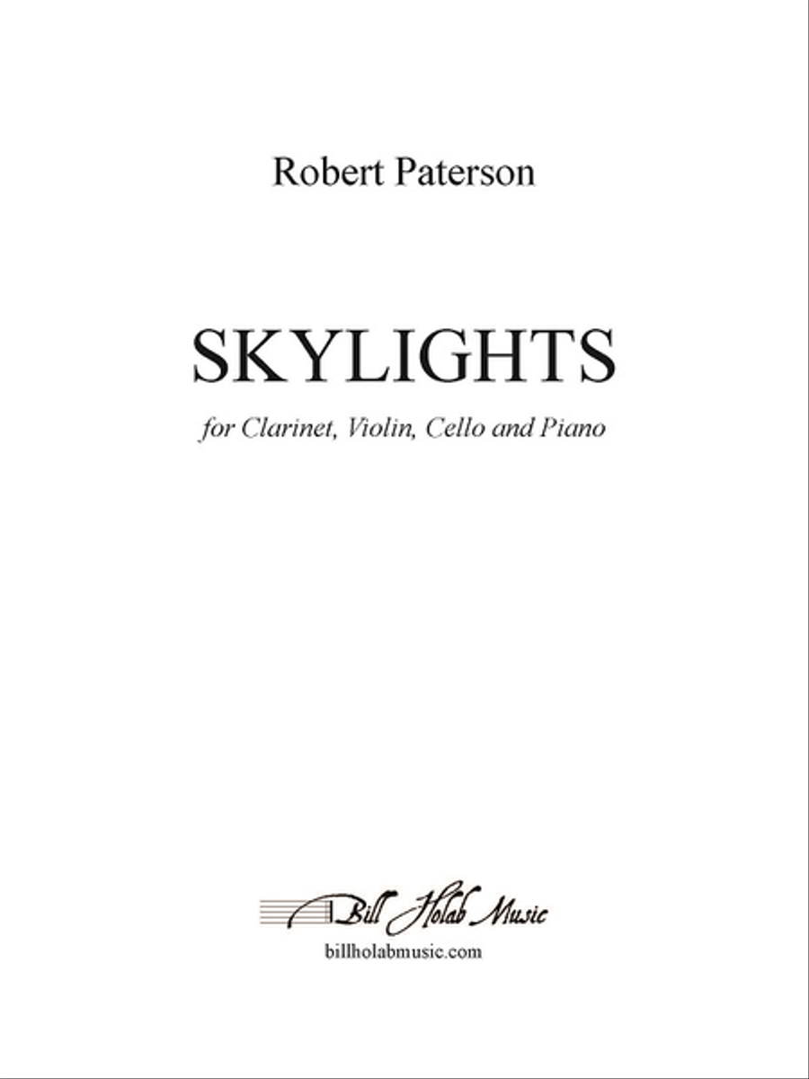 Skylights Bass Clarinet scores gallery preview page 1