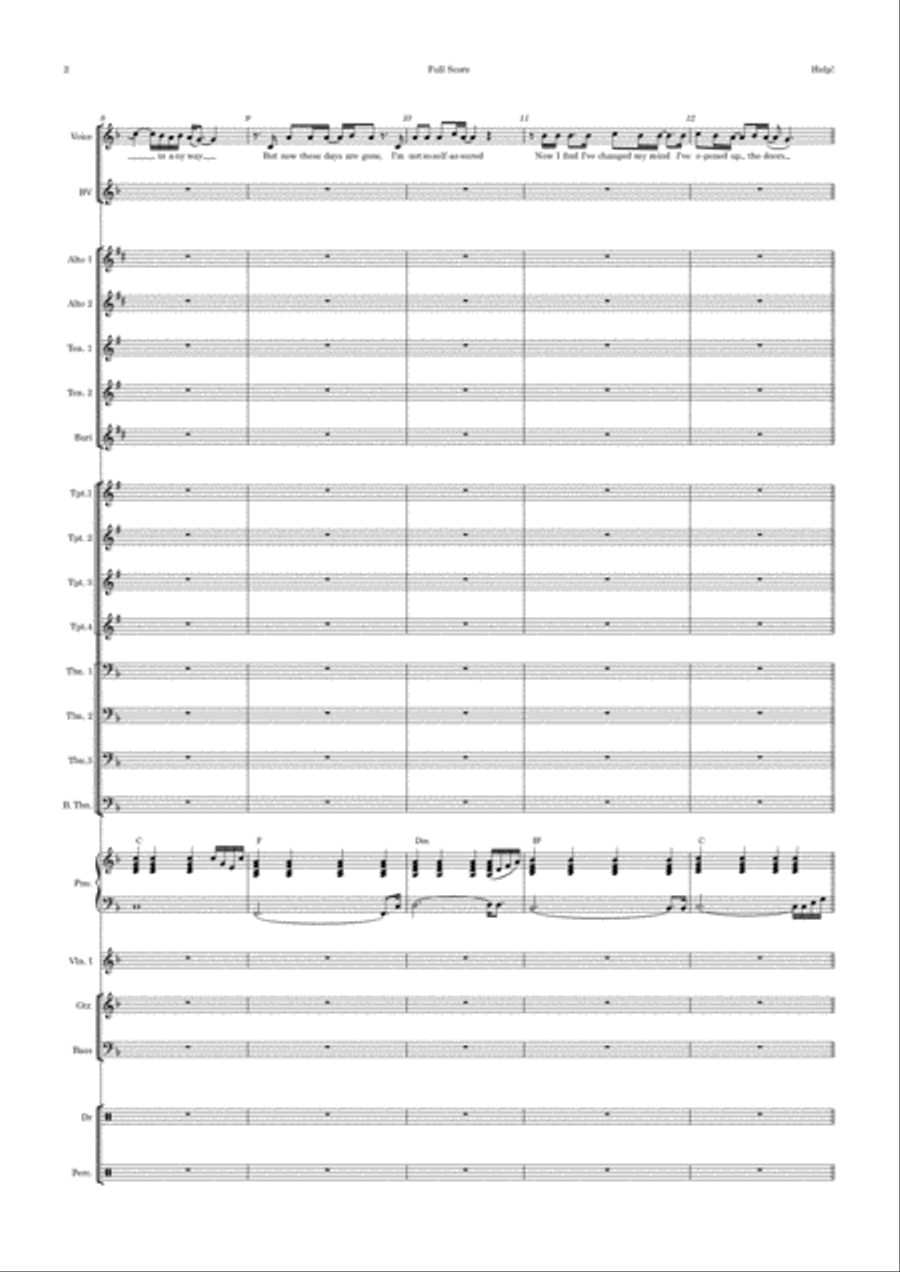 Help! Jazz Ensemble scores gallery preview page 2