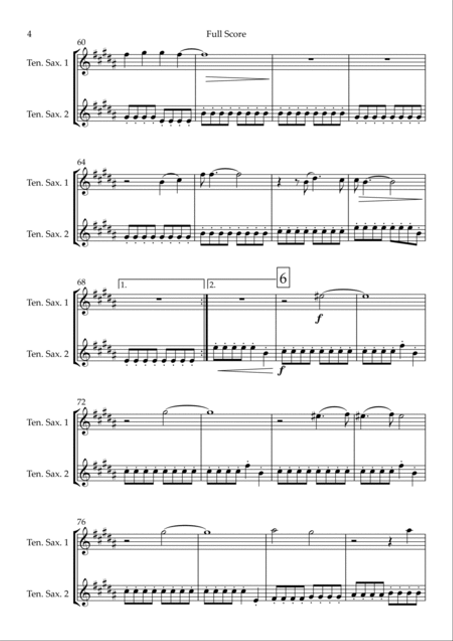 City Of Blinding Lights Woodwind Duet scores gallery preview page 4