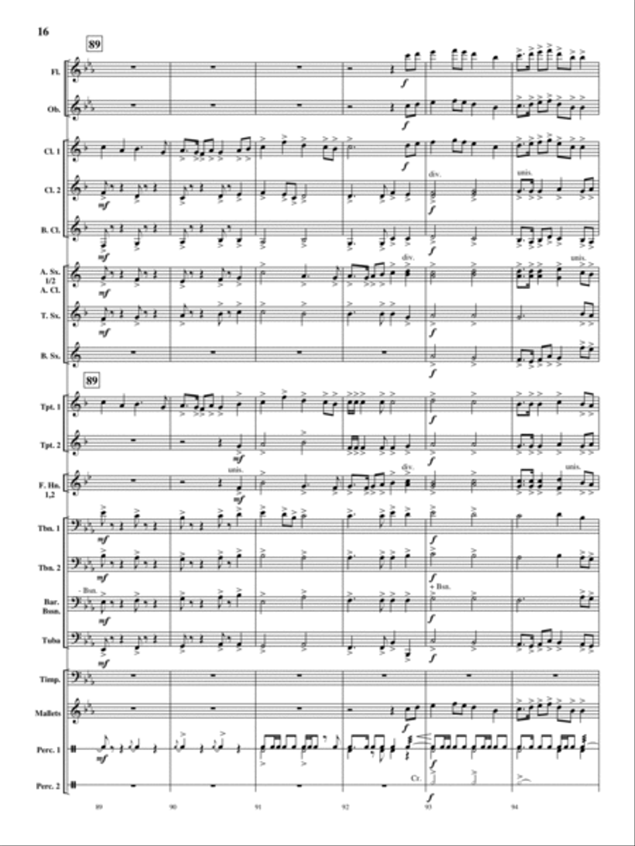 Oakdale Variations Oakdale Variations Concert Band scores gallery preview page 15