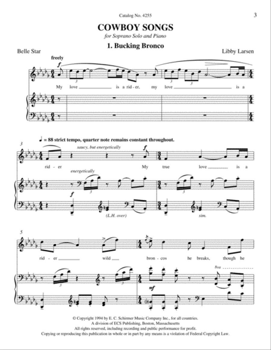 Cowboy Songs Orchestra scores gallery preview page 2