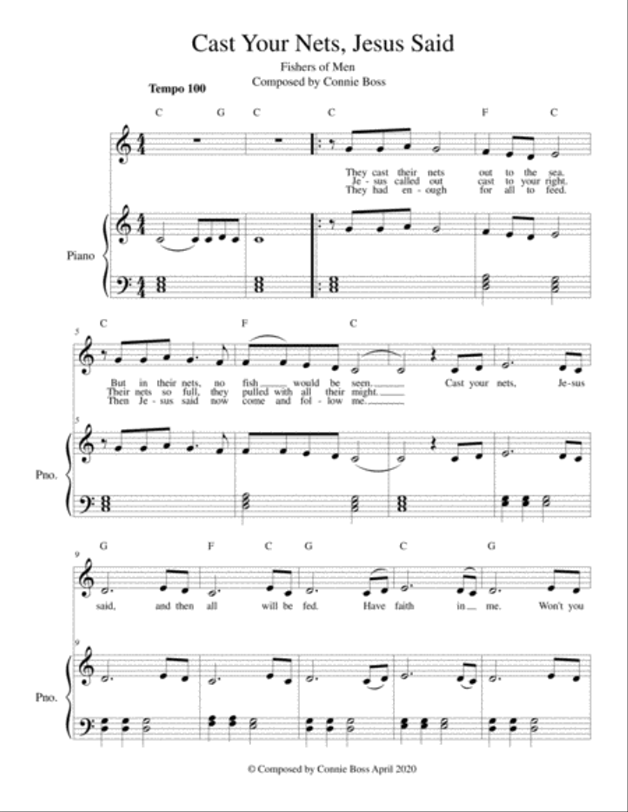 Bible songs for kids - solo and piano Piano, Vocal, Guitar scores gallery preview page 3