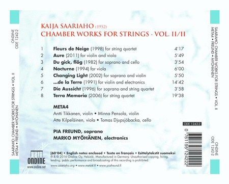 Kaija Saariaho: Chamber Works for Strings, Vol. 2