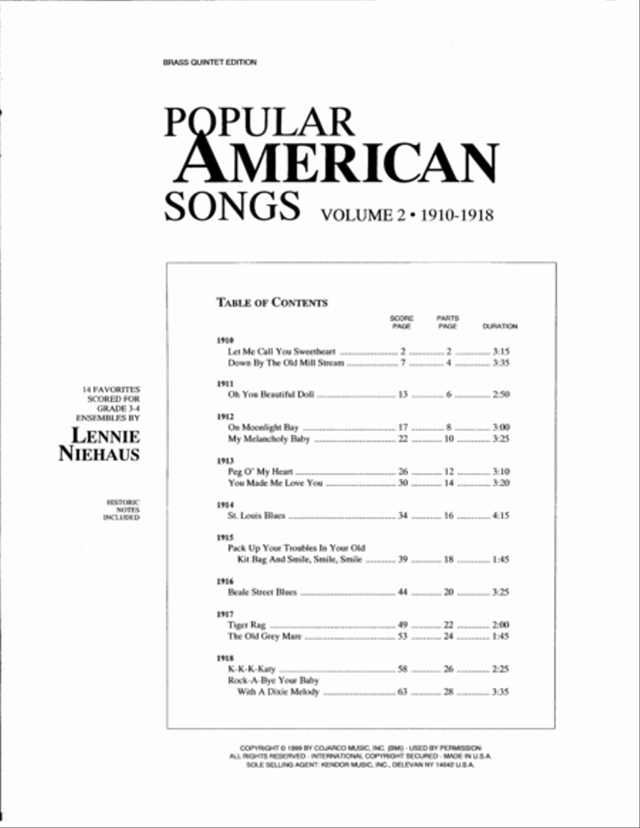 Popular American Songs, Volume 2 - 1st Bb Trumpet B-Flat Trumpet scores gallery preview page 2