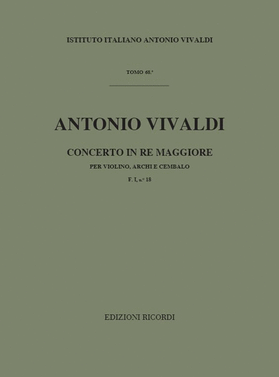 Concerto Per Violino, Archi e BC: In Re Rv 232