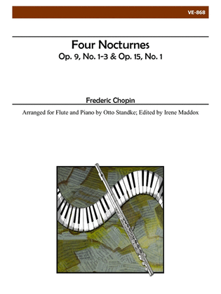 Book cover for Nocturnes, No. 1-4 for Flute and Piano
