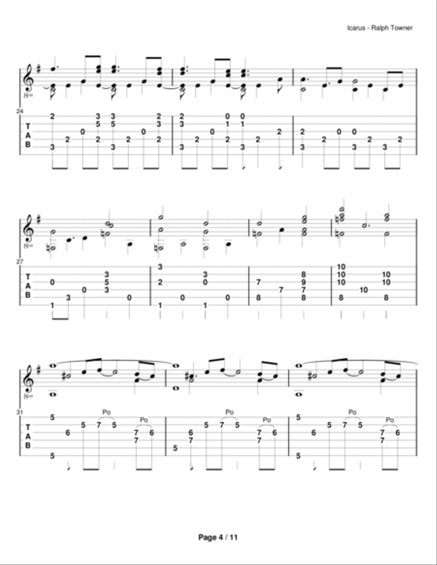 Icarus Electric Guitar scores gallery preview page 4