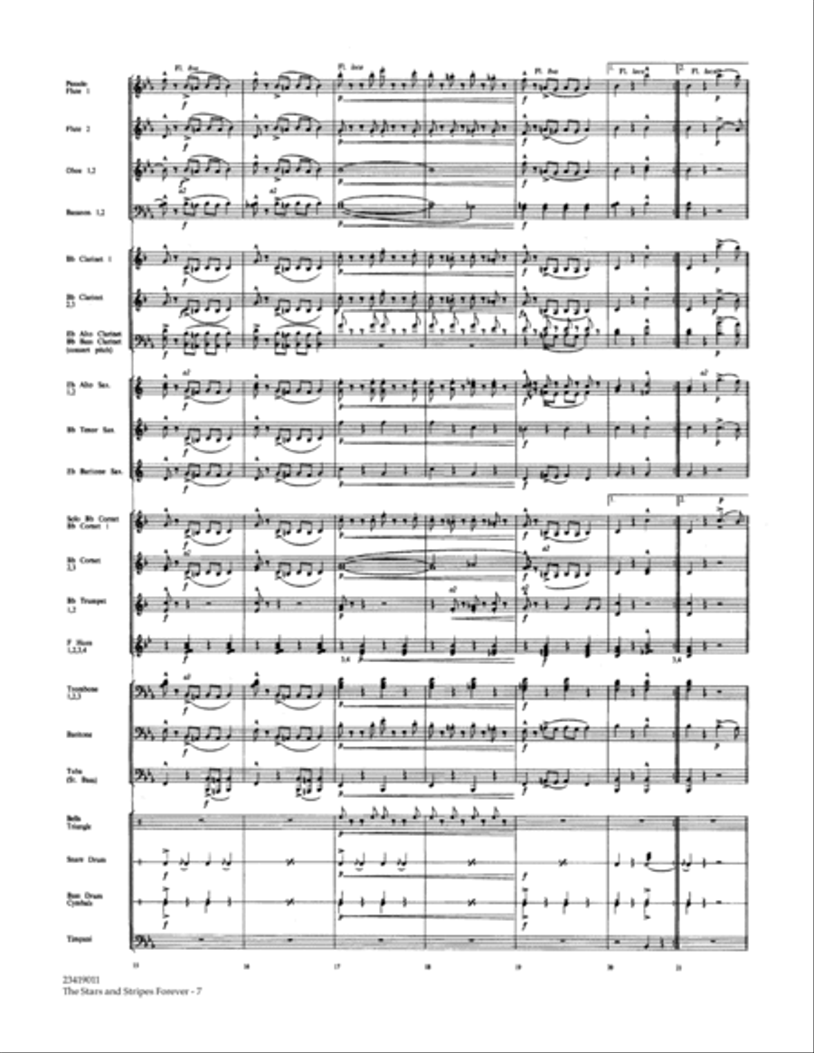 The Stars and Stripes Forever - Conductor Score (Full Score) Concert Band scores gallery preview page 6