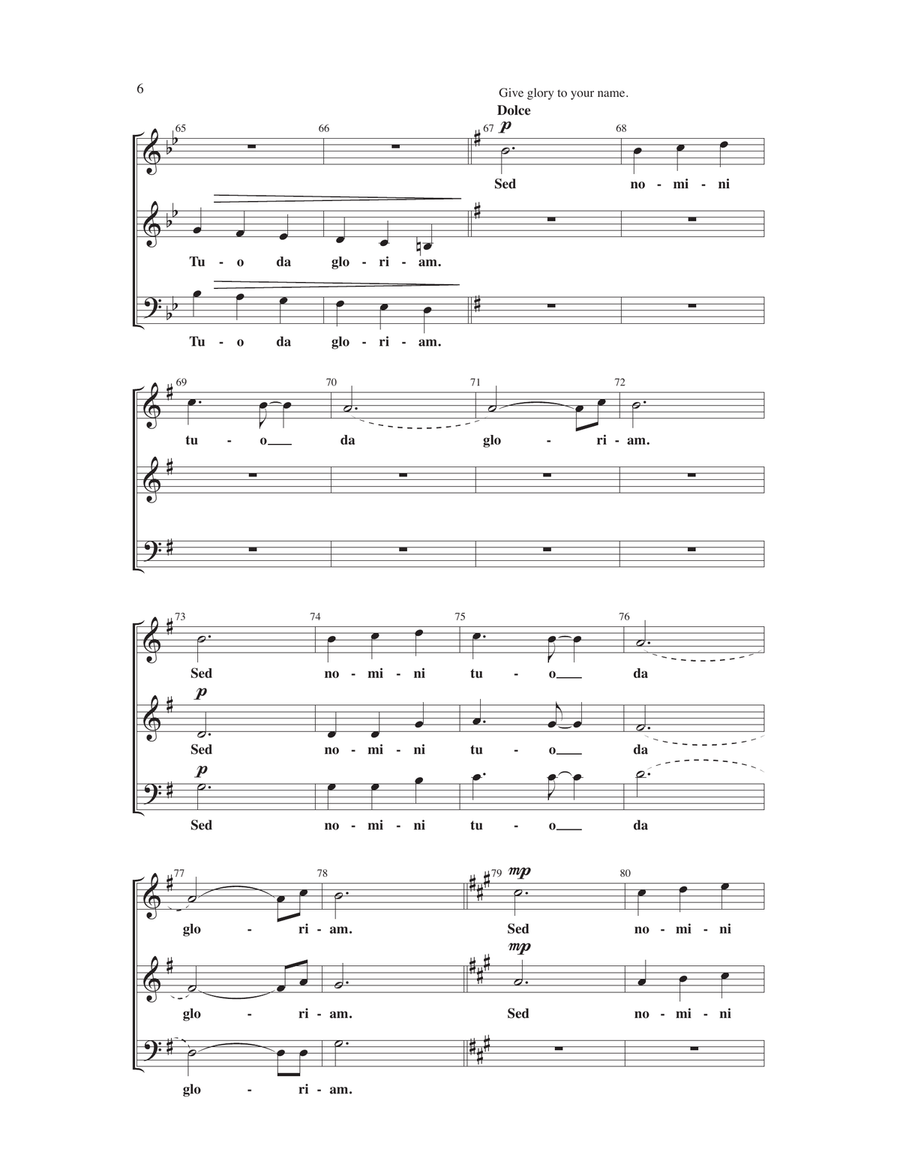Non Nobis, Domine (arr. William C. Powell) 3-Part scores gallery preview page 5