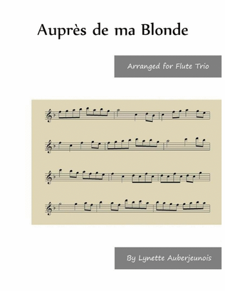 Book cover for Auprès de Ma Blonde - Flute Trio