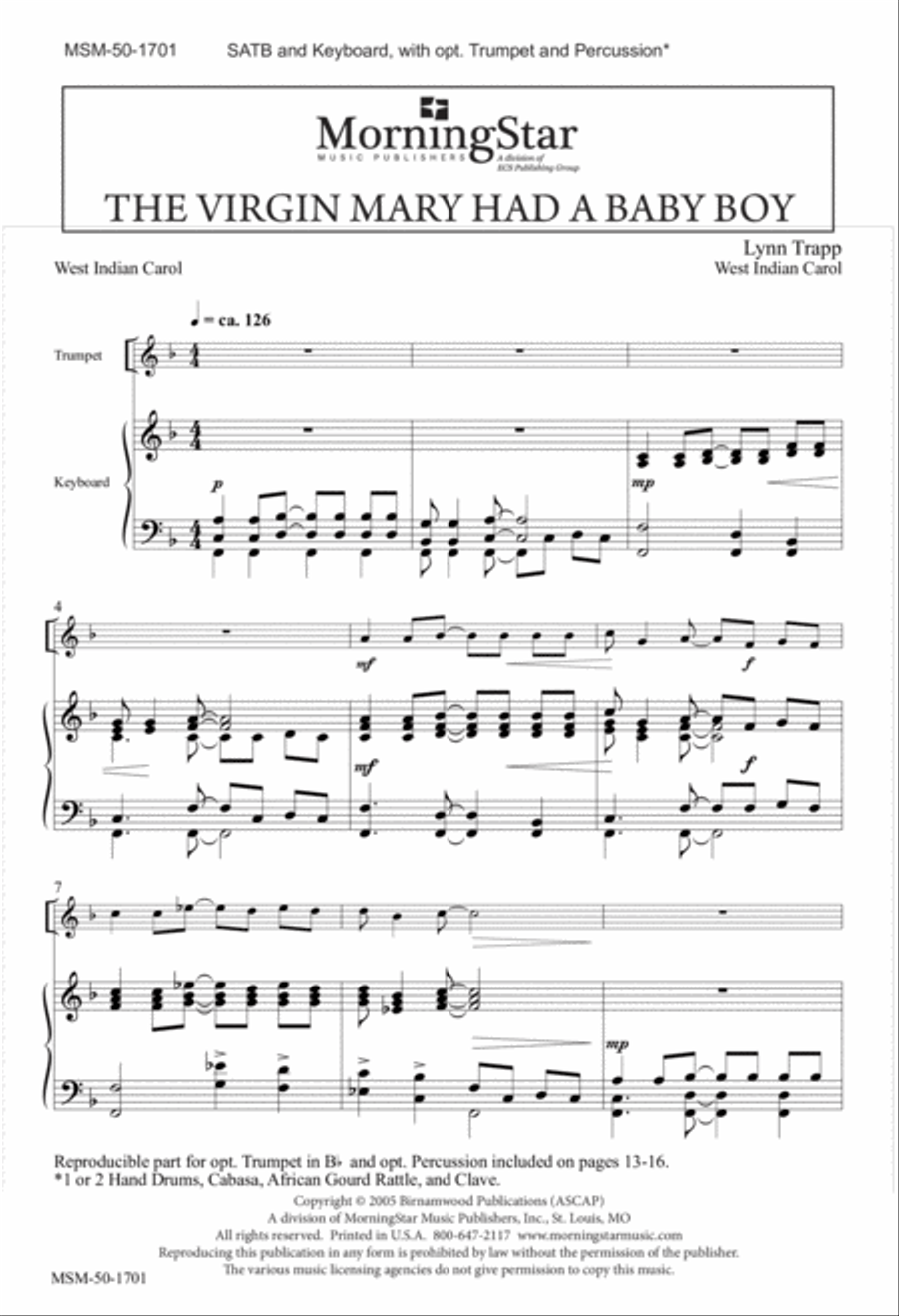 The Virgin Mary Had a Baby Boy 4-Part scores gallery preview page 2