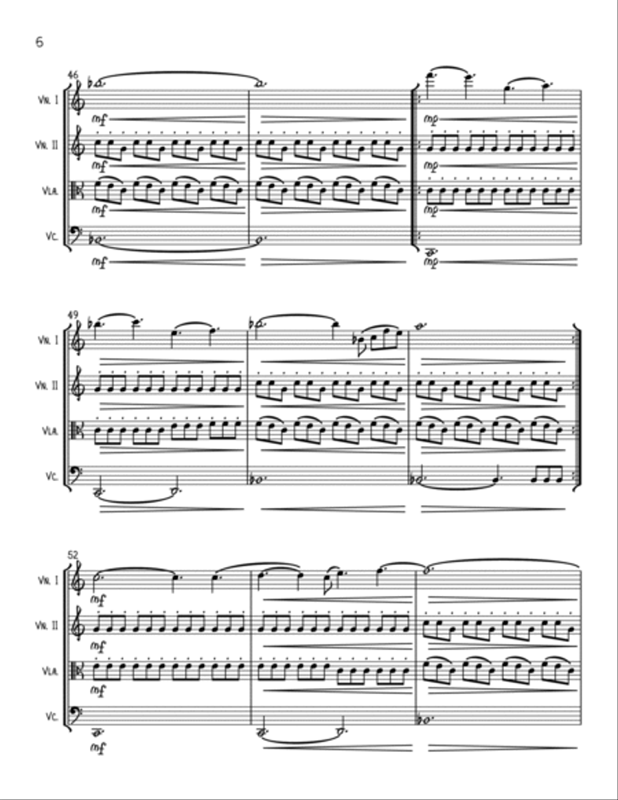 Can't Take It In String Quartet scores gallery preview page 6
