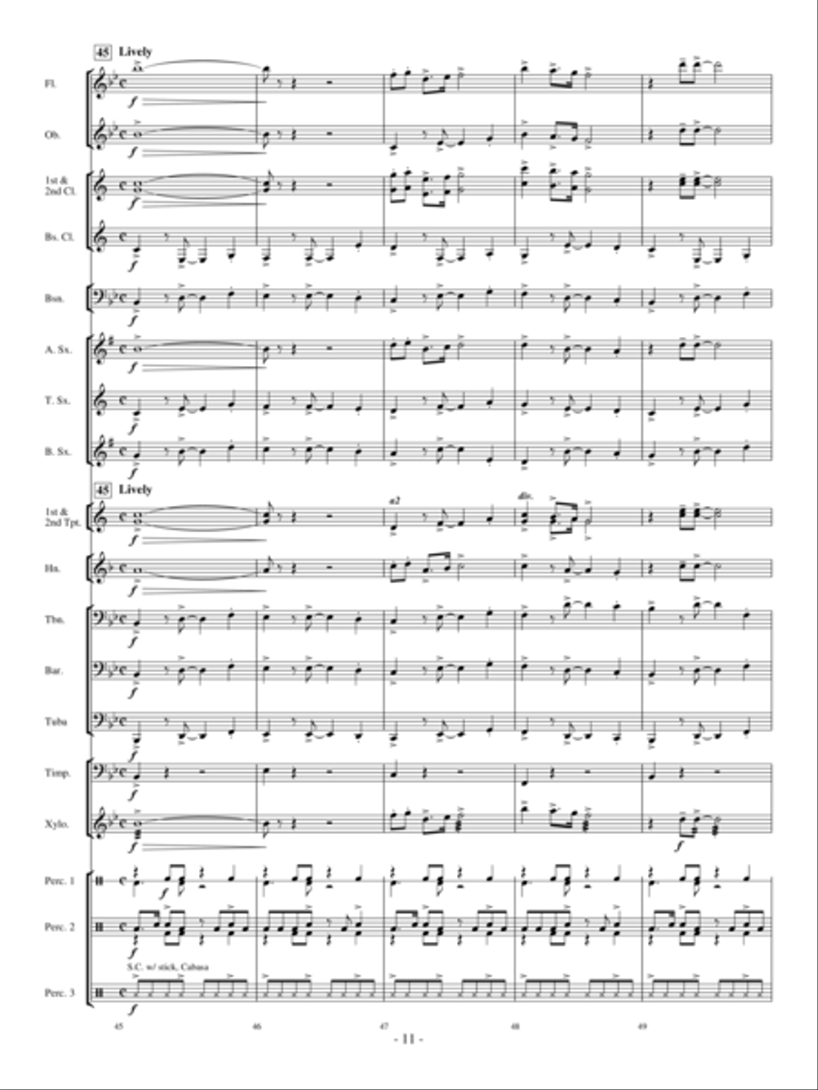 We Wish You A Calypso Christmas Concert Band scores gallery preview page 10