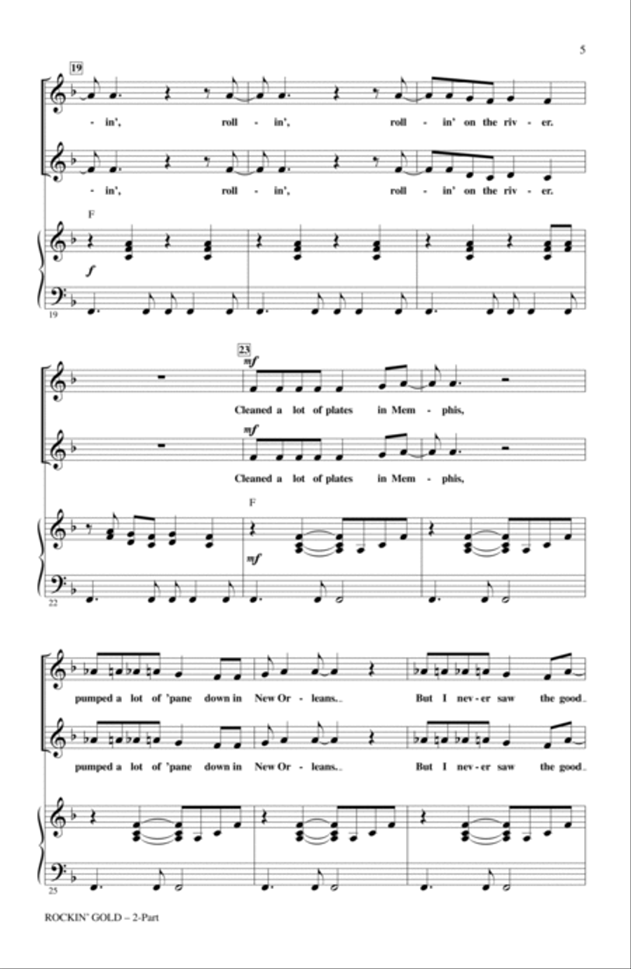 Rockin' Gold (Medley) 2-Part scores gallery preview page 3