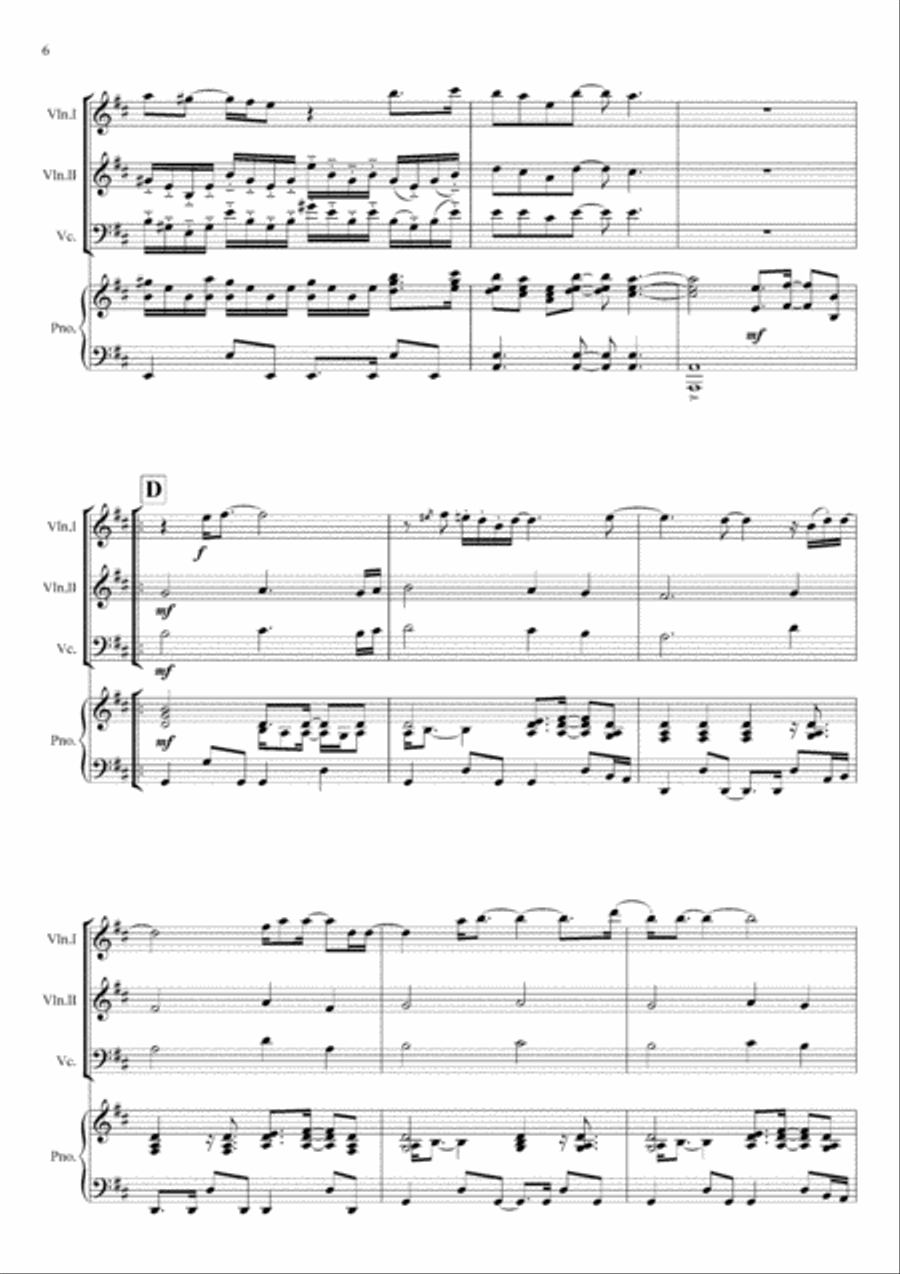 (Everything I Do) I Do It For You Piano Trio scores gallery preview page 6