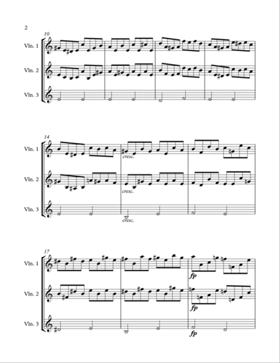 Ambuscade for three violins String Trio scores gallery preview page 2