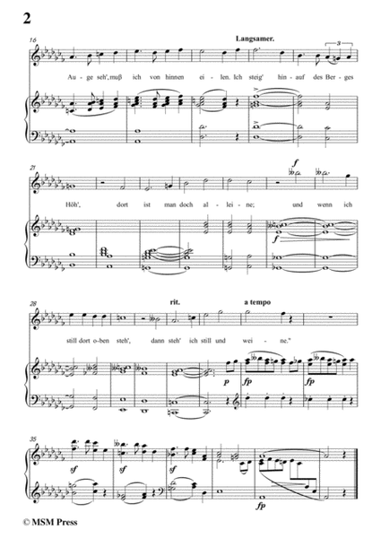 Schumann-Der arme Peter 2,in a flat minor,for Voice and Piano image number null