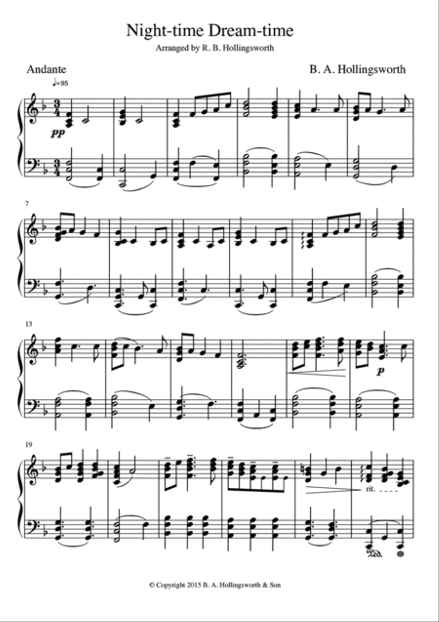 Night-time Dream-time Night-time Dream-time Piano Solo scores gallery preview page 2