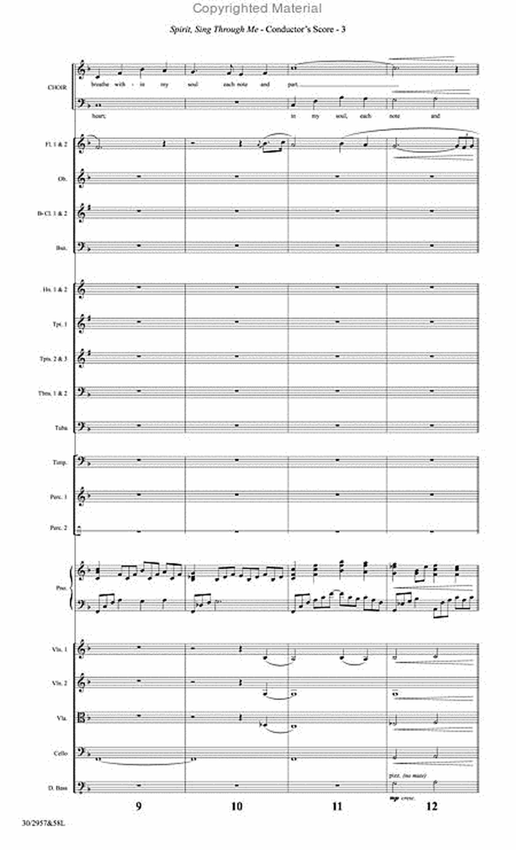 Spirit, Sing Through Me - Orchestral Score and Parts