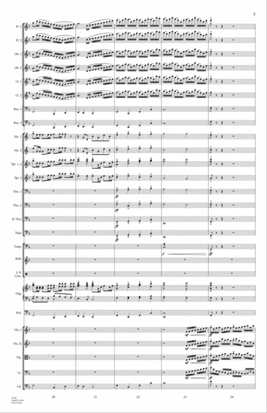 Angelic Fanfare Full Orchestra scores gallery preview page 6