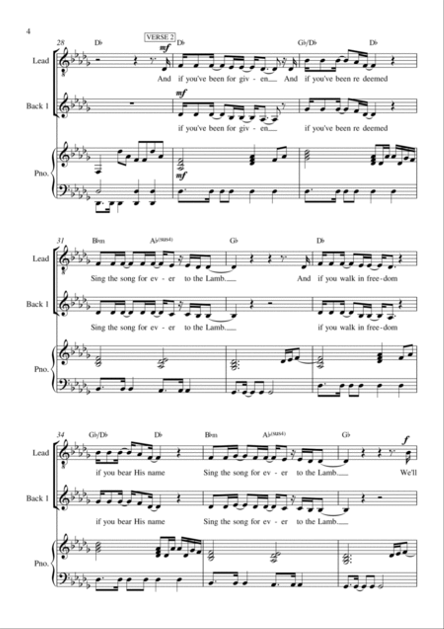 Holy Forever Piano, Vocal, Guitar scores gallery preview page 4