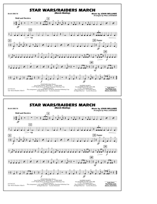 Book cover for Star Wars/Raiders March - Bass Drum