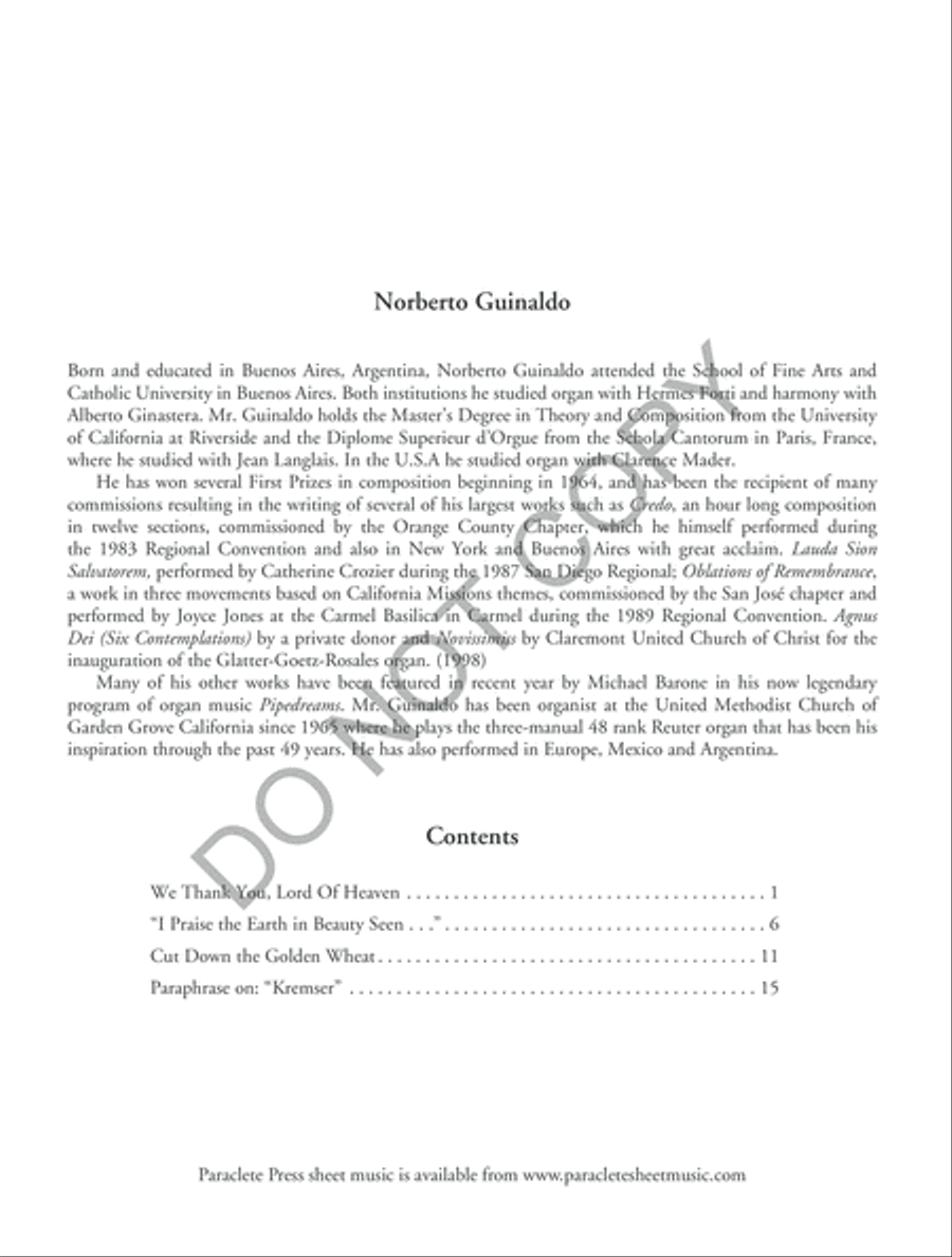 Thanksgiving and Harvest Thanksgiving and Harvest Organ scores gallery preview page 3