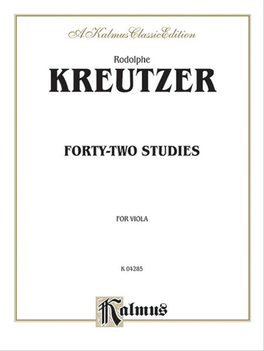 Forty-two Studies Viola Solo scores gallery preview page 1