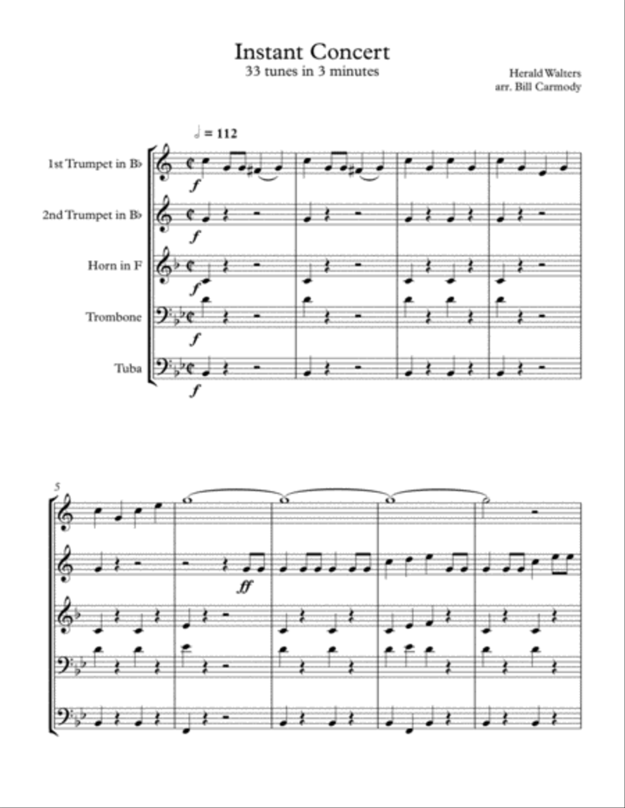 Instant Concert Brass Ensemble scores gallery preview page 1