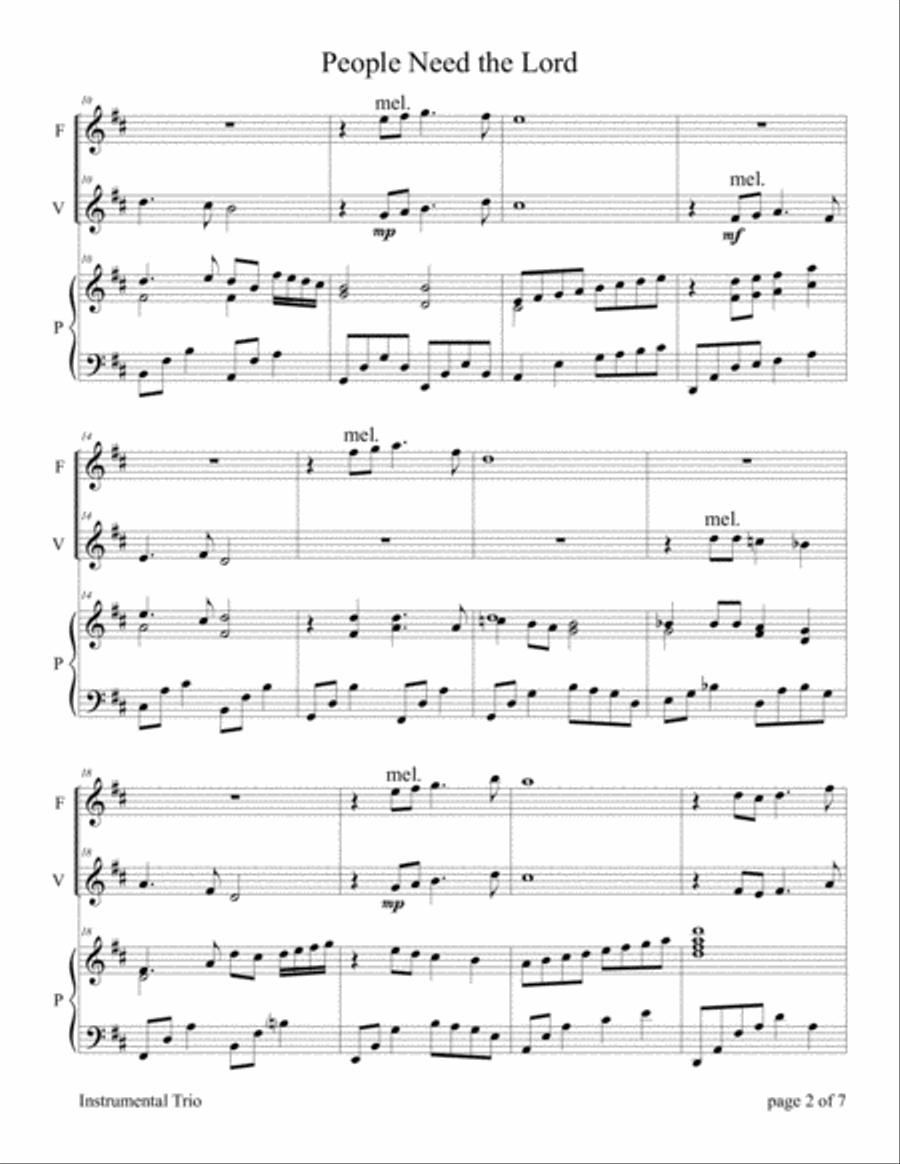 People Need The Lord Flute scores gallery preview page 4