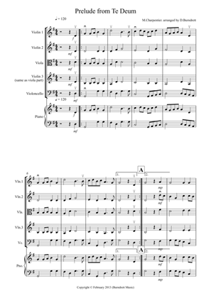 Prelude from Te Deum for String Quartet