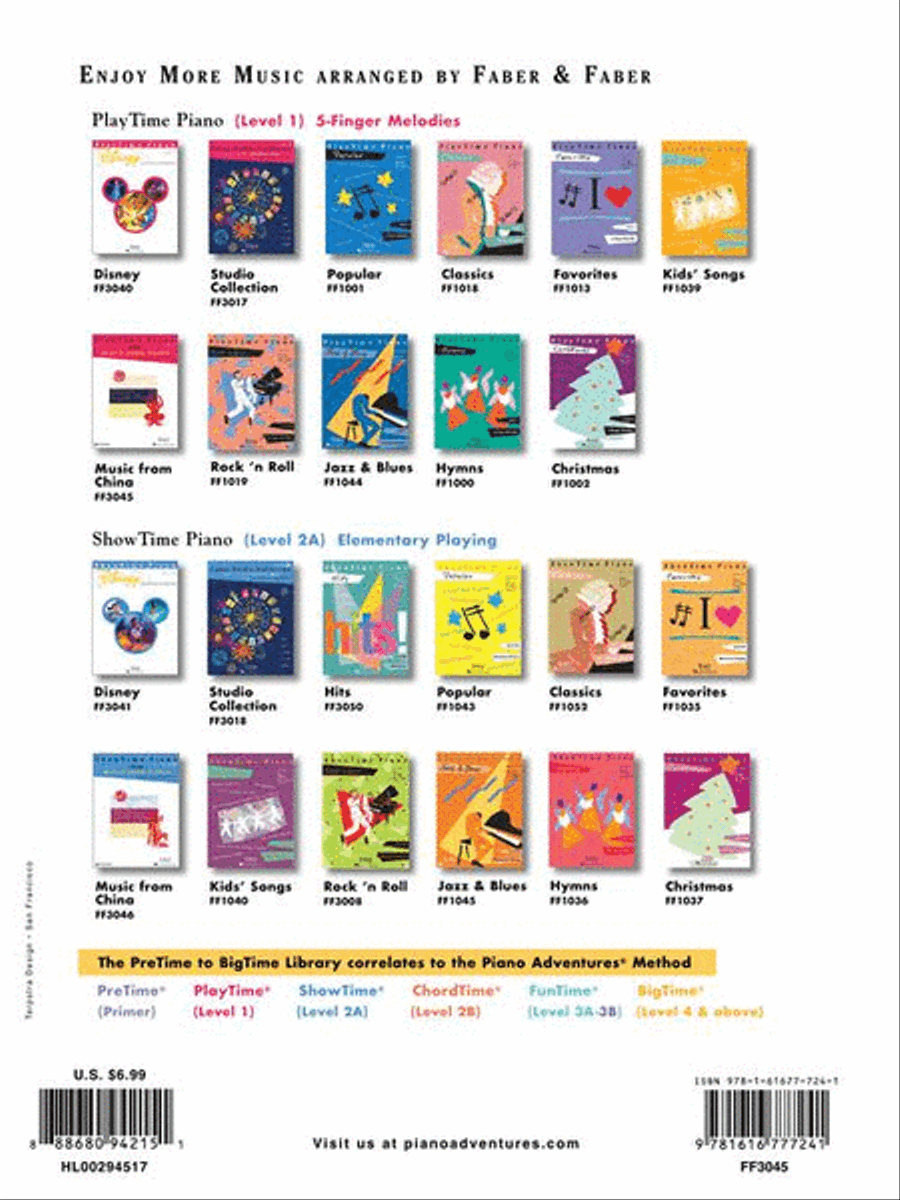PlayTime® Piano Music from China Piano Method scores gallery preview page 9