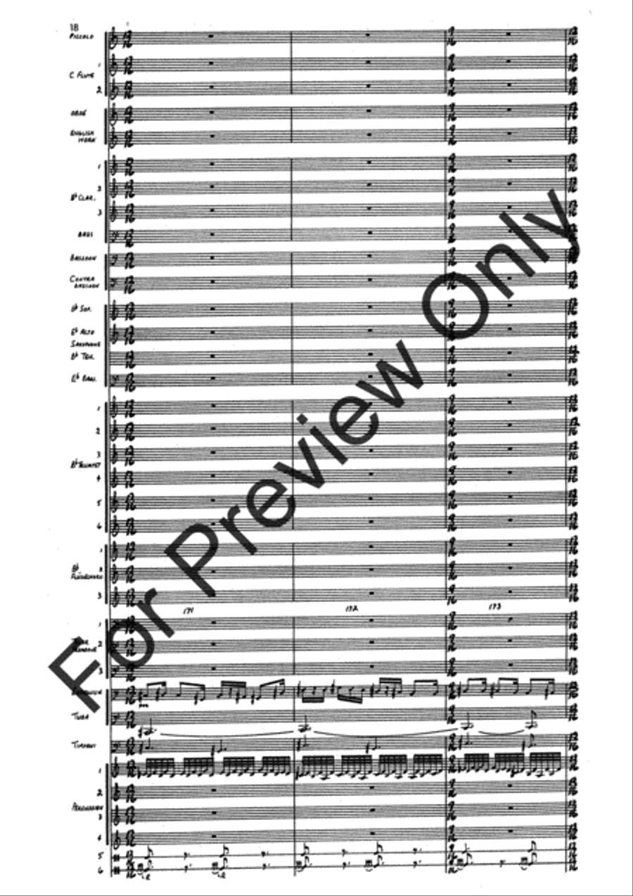 Agincourt Hymn (Score) Concert Band scores gallery preview page 42