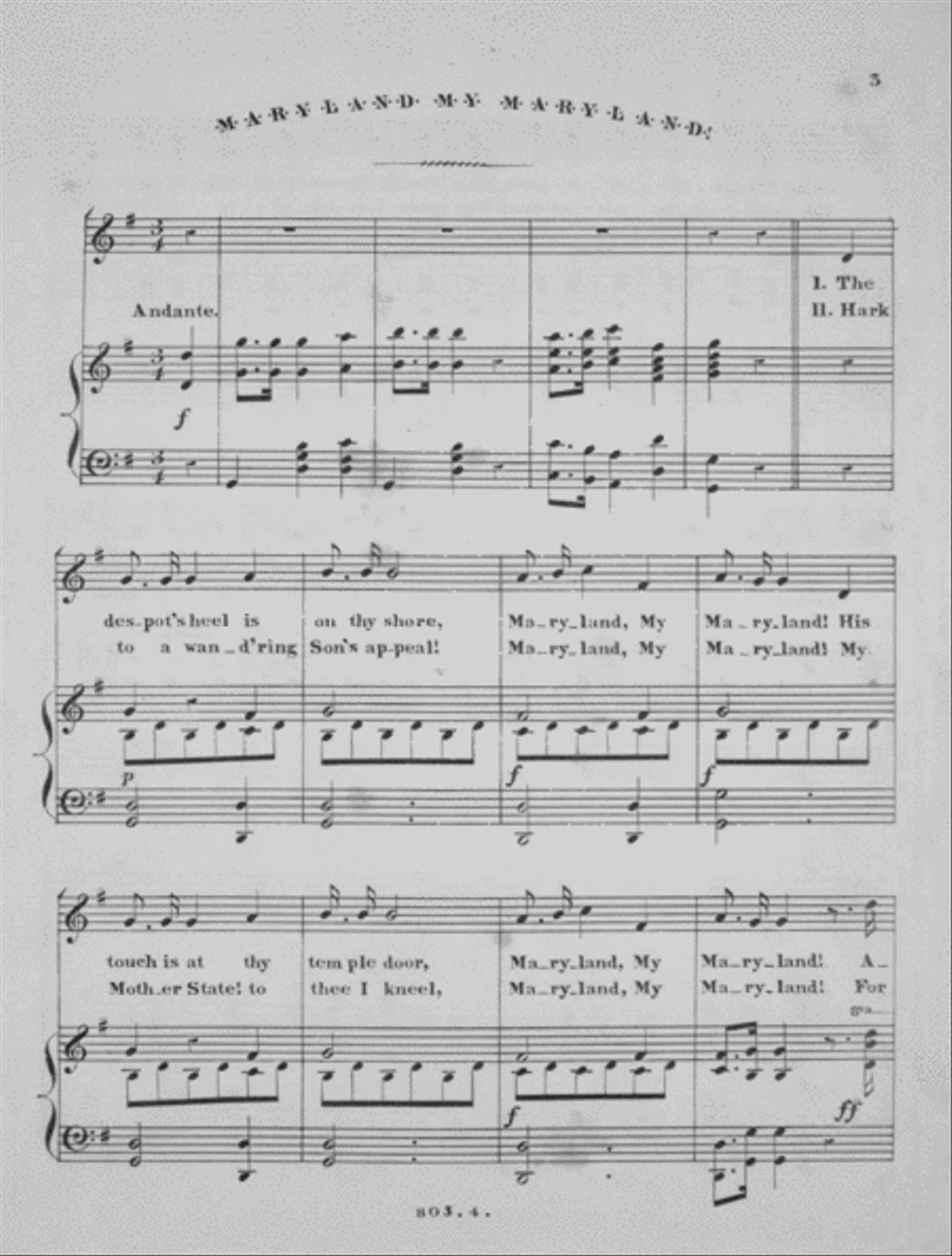 Maryland! My Maryland Voice scores gallery preview page 2