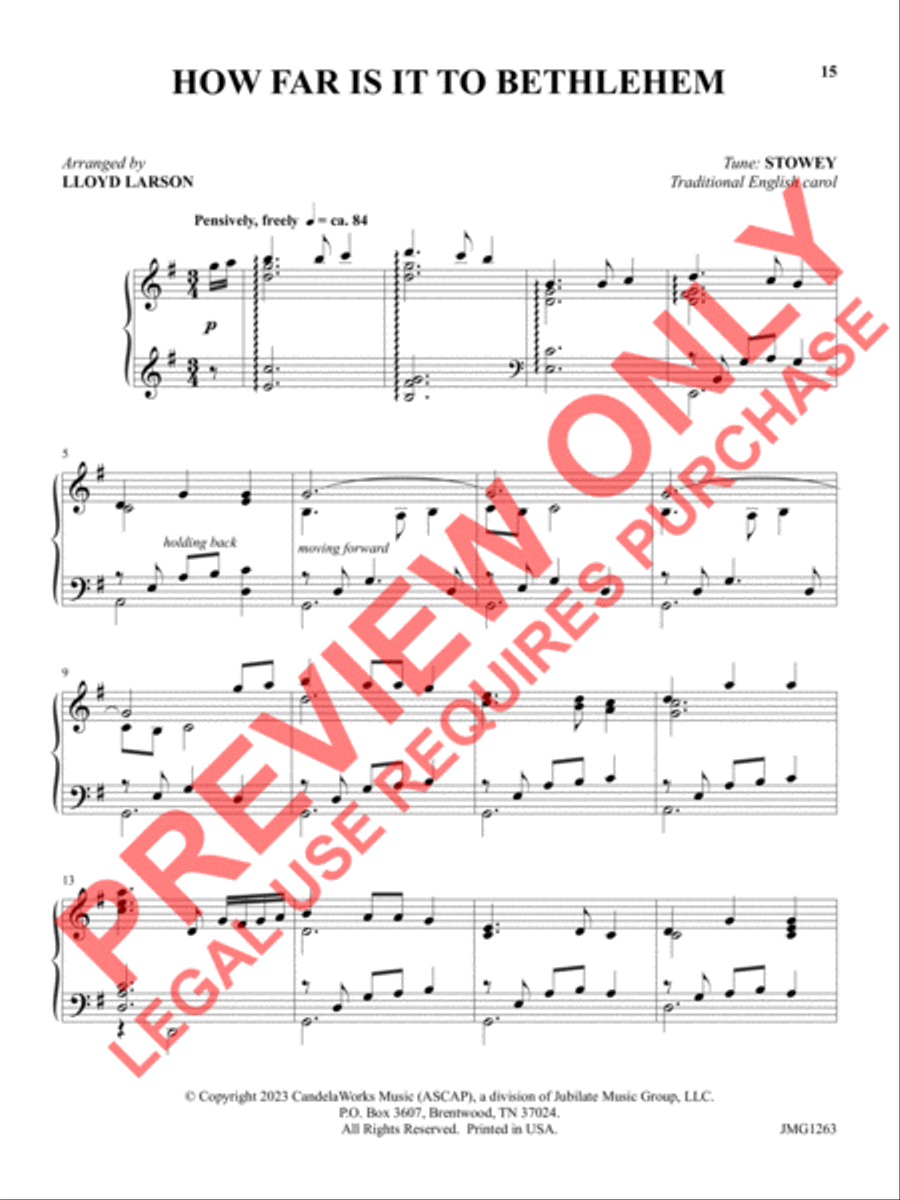 A Peaceful Noel Piano Solo scores gallery preview page 13