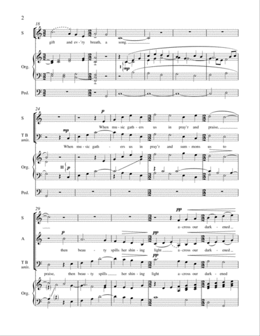 When Music Wakes My Sleeping Heart 4-Part scores gallery preview page 3