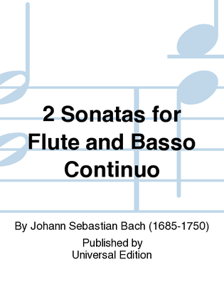 Book cover for 2 Sonatas for Flute and Basso Continuo