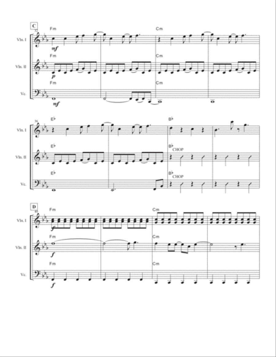 Blinding Lights String Trio scores gallery preview page 4