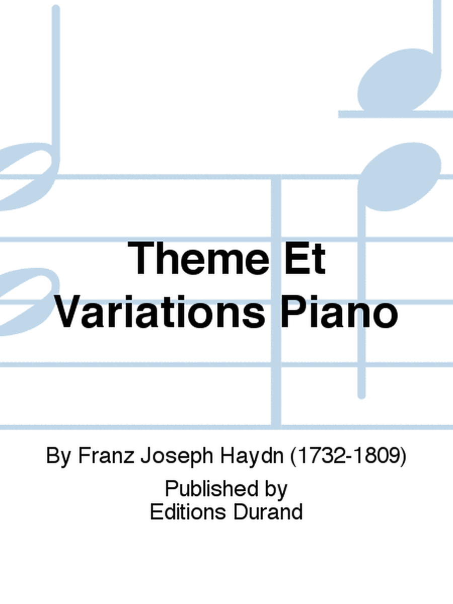 Theme Et Variations Piano