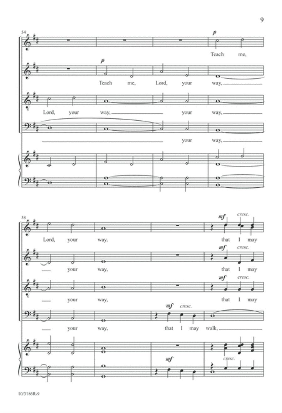 Teach Me, Lord, Your Way SSATB scores gallery preview page 9
